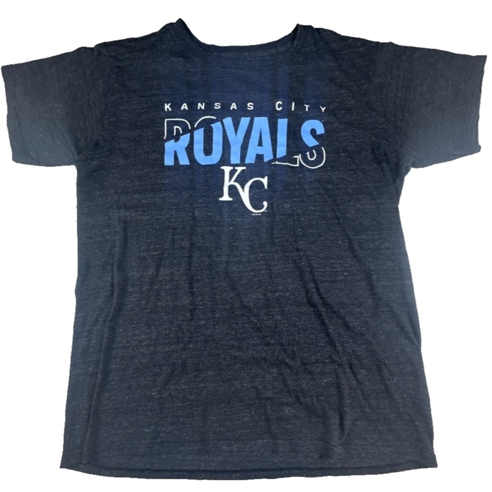 Genuine Merchandise Kansas‎ City Royals Dark Gray Heather Unisex Size L T-Shirt